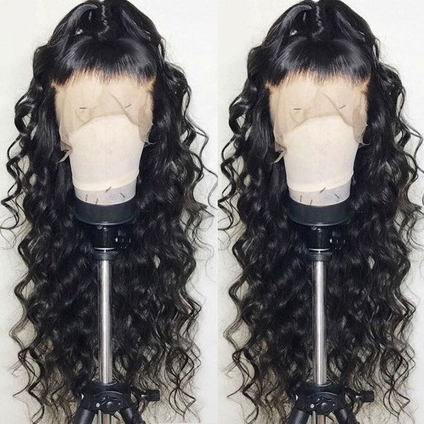 Niki Hair Glueless Lose Curly Pre Plucked Lace  Frontal Wigs(ID:10013)