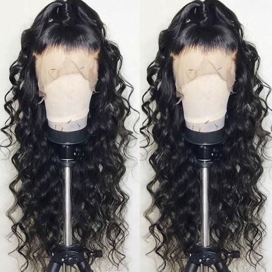 Niki Hair Glueless Lose Curly Pre Plucked Lace  Frontal Wigs(ID:10013)