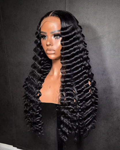 Niki Hair Glueless Deep Wave Pre Plucked Lace  Front Wigs(ID:20010)