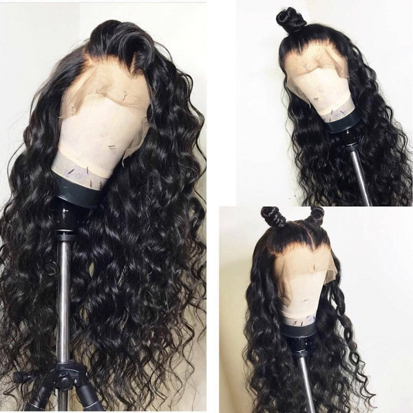 Niki Hair Glueless Lose Curly Pre Plucked Lace  Frontal Wigs(ID:10013)