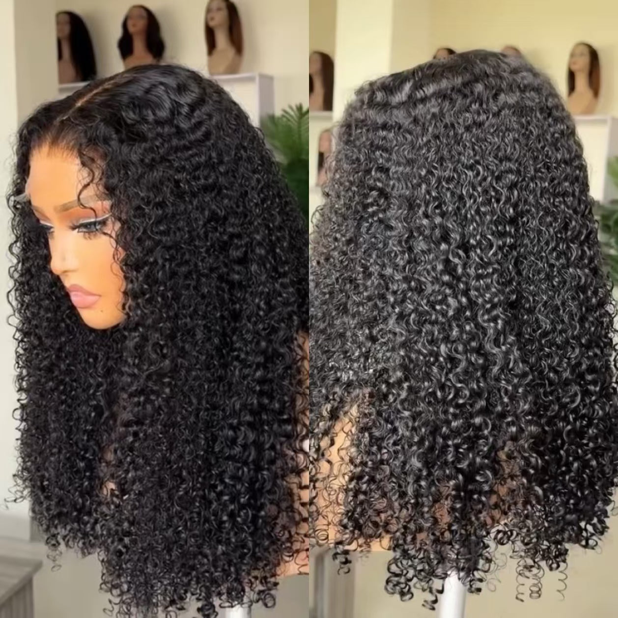 Niki Hair Glueless Jerry Curl Pre Plucked Lace  Frontal Wigs（10016）