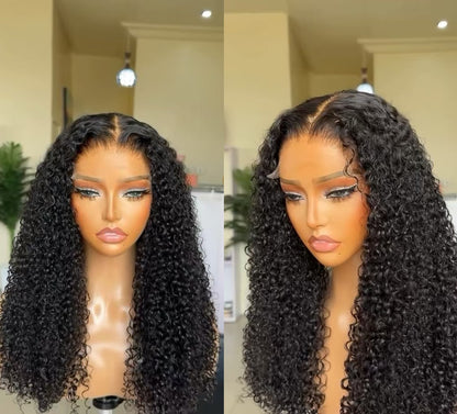 Niki Hair Glueless Jerry Curl Pre Plucked Lace  Frontal Wigs（10016）